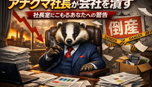 第11話：アナグマ社長が会社を潰す ── 社長室にこもるあなたへの警告
